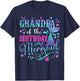 Grandpa Of The Birthday Mermaid Girl Bday Party Squad Family T-Shirt - T-Shirt | Navy