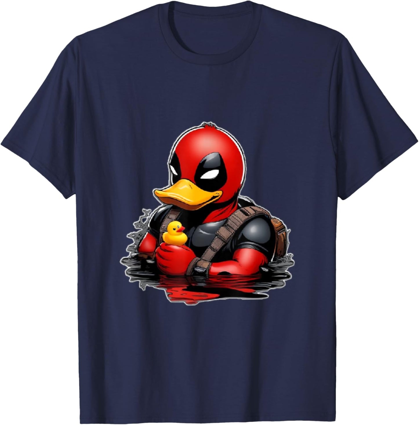 Duckpool. Rubber Duck. Super hero. Comics hero. T-Shirt - T-Shirt | Navy