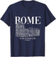 Roma Ancient Colosseum Hand Drawing Sketch Rome Italy T-Shirt - T-Shirt | Navy