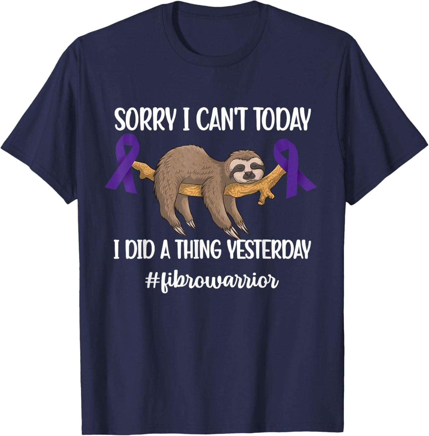 Fibromyalgia Awareness Month Fibromyalgia Warrior T-Shirt - T-Shirt | Navy