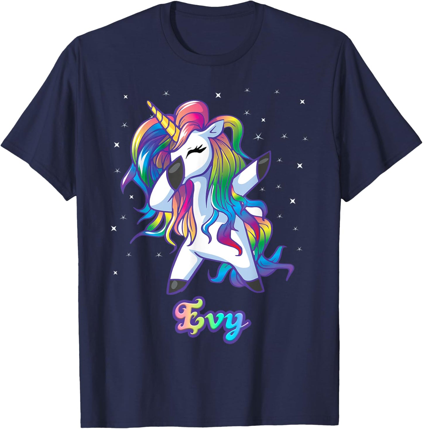 EVY Unicorn Gifts For Girls Birthday Gifts T-Shirt - T-Shirt | Navy