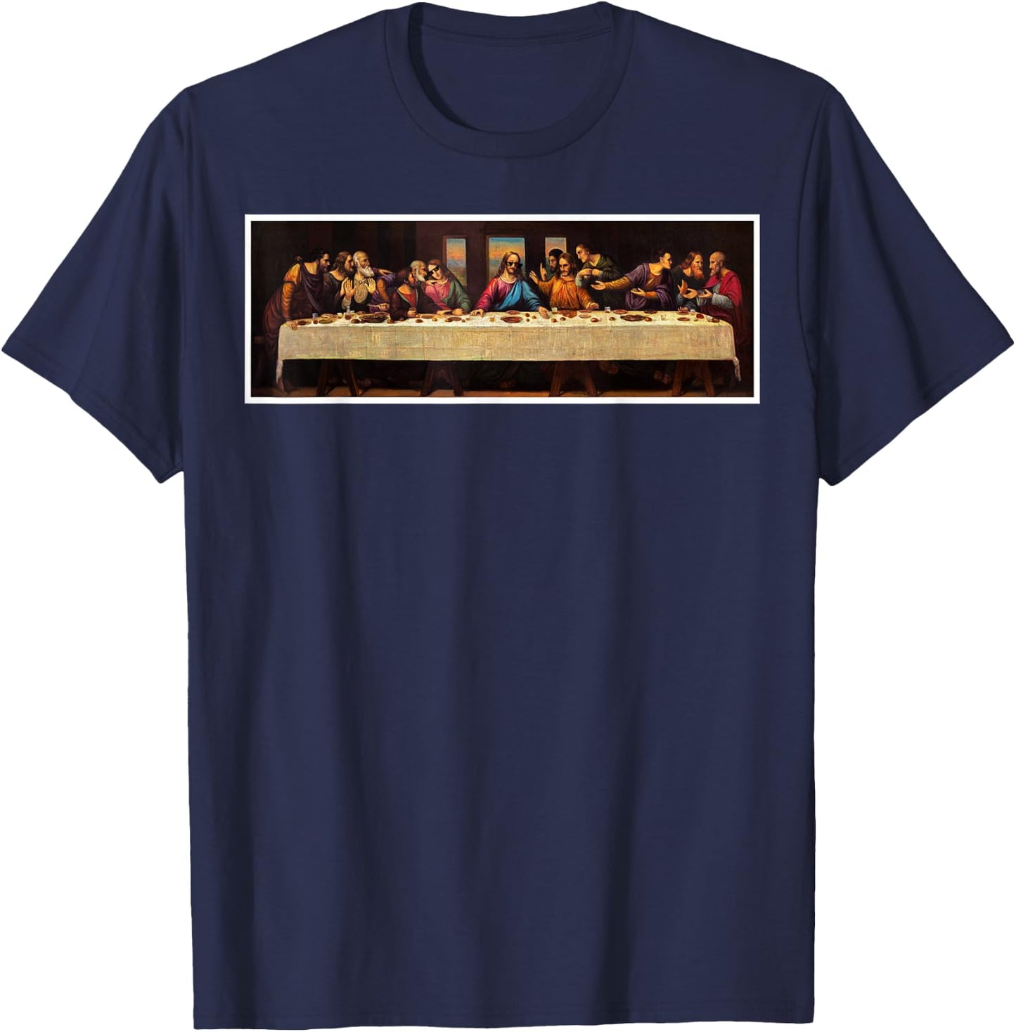 The Last Supper The Last Thug Christmas Christian Jesus T-Shirt - T-Shirt | Navy