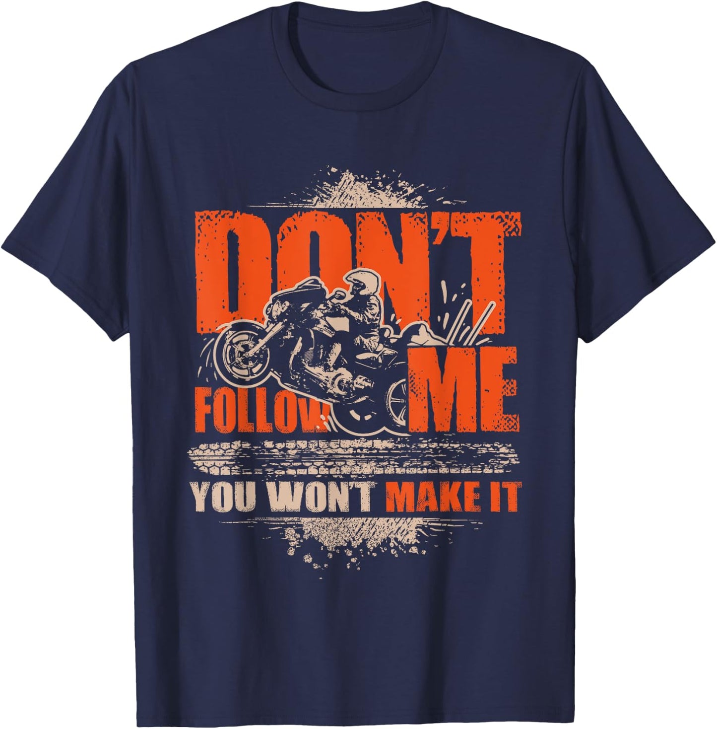 Folgen Mir Nicht Du Schaffst Es Nicht Wheelie Trike Motorcycle T-Shirt - T-Shirt | Navy