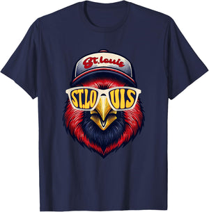 Retro St.Louis Bossbeak Graphic Animals Throwback T-Shirt - T-Shirt | Navy