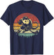 Retro Opossum Playing Hockey Vintage Opossum Hockey Player T-Shirt - T-Shirt | Navy