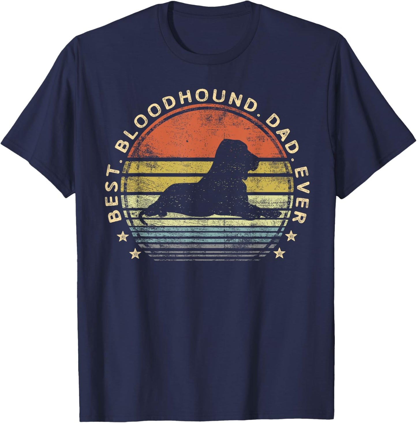 Best Bloodhound Dad Ever Dog Lover Gifts Pet Owner Daddy Men Kids T-Shirt - T-Shirt | Navy
