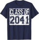 Class of 2041 grow with me T-Shirt - T-Shirt | Navy
