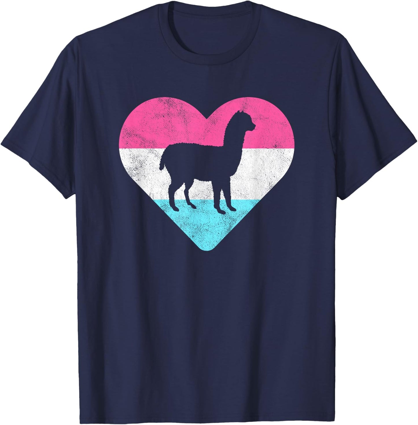Retro Vintage Alpaca Gift or Girls T-Shirt - T-Shirt | Navy