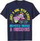 Monster Truck Unicorn Girl T-Shirt - T-Shirt | Navy