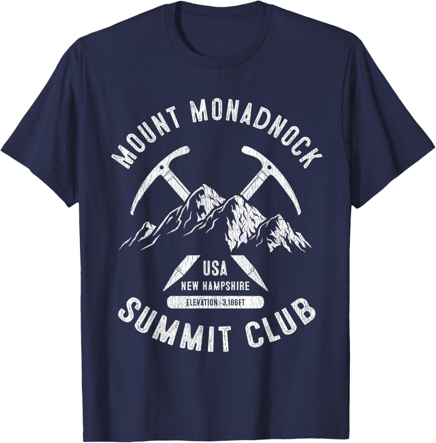 Mount Monadnock Summit Club I Climbed Mt Monadnock T-Shirt - T-Shirt | Navy