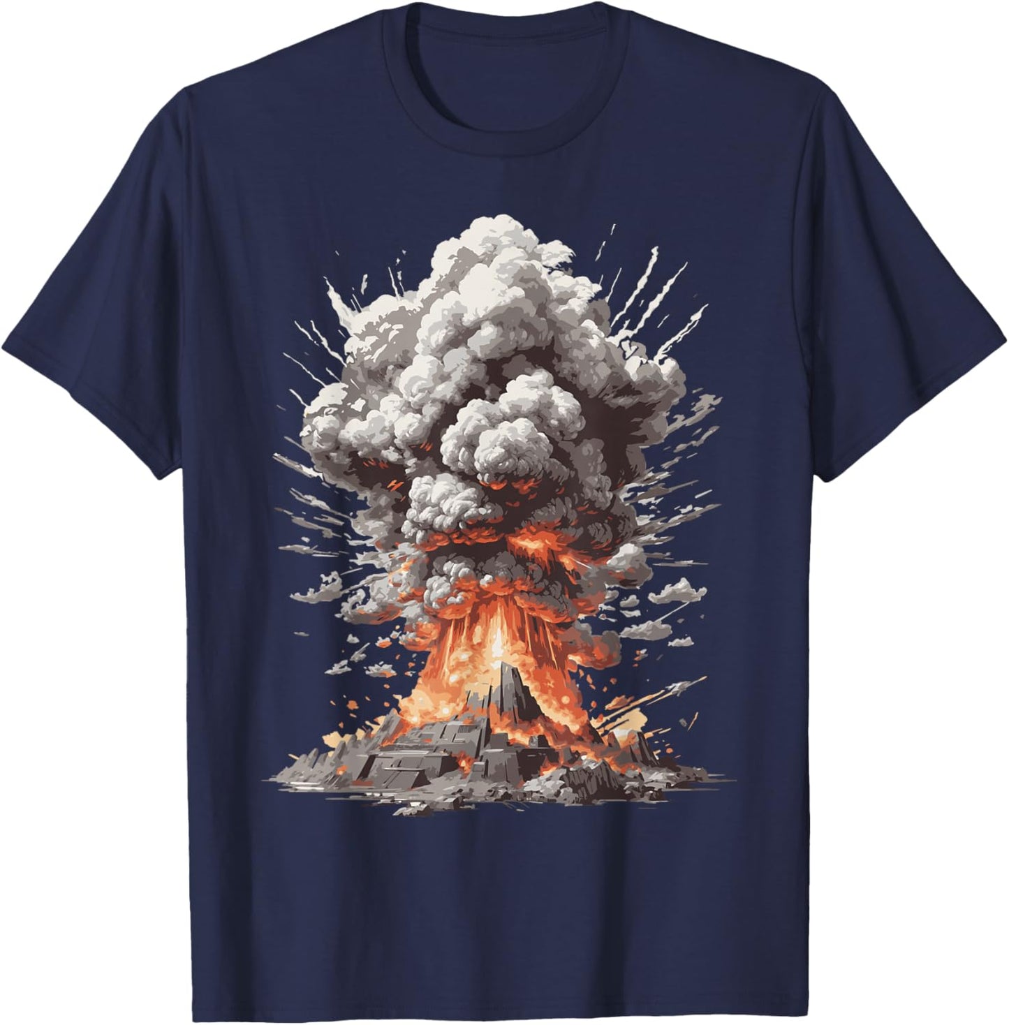 Atomic Bomb Explosion Nuclear Mushroom Fission Physicists T-Shirt - T-Shirt | Navy