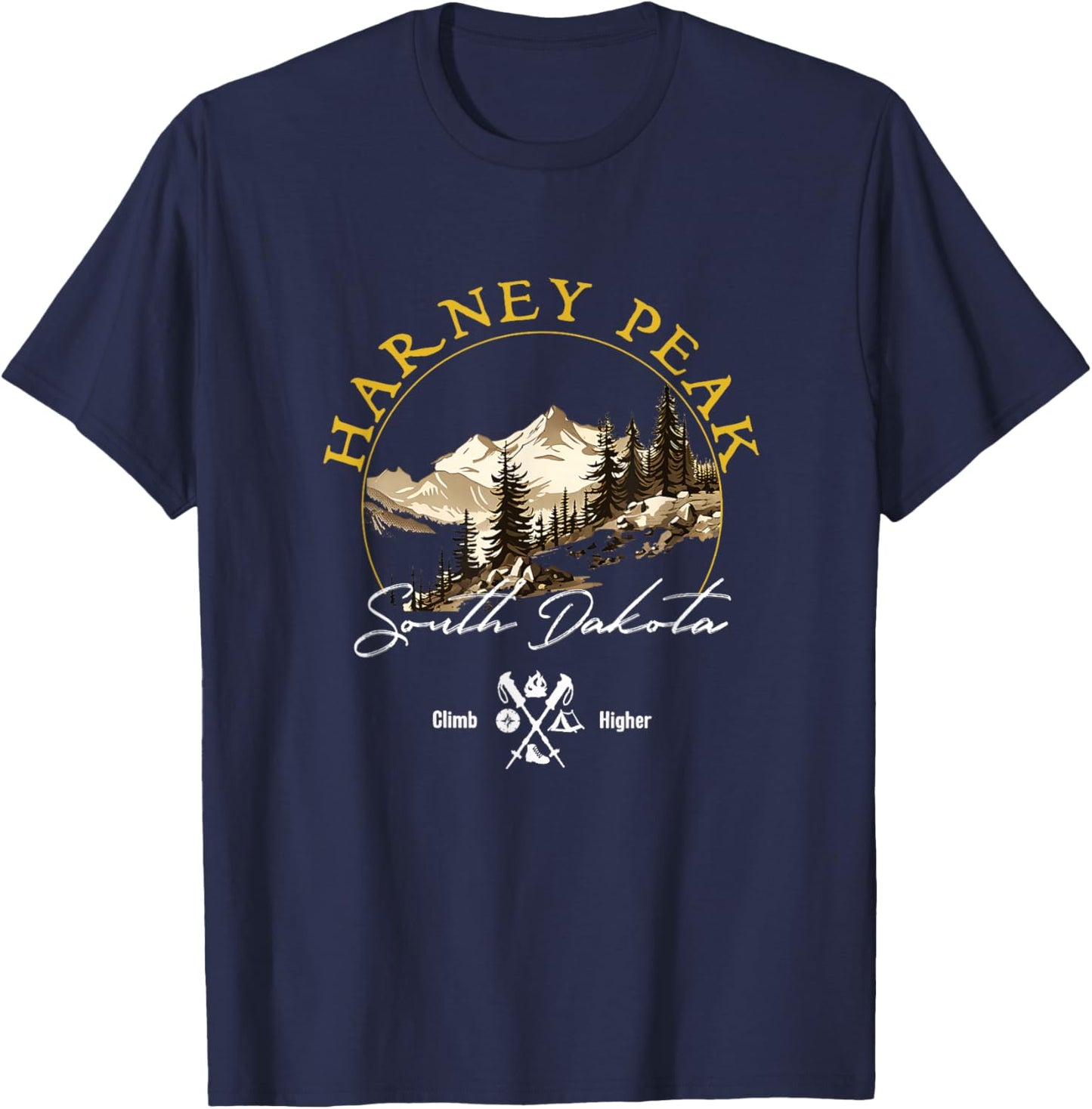 Harney Peak Retro Vintage Apparel - Harney Peak Souvenir T-Shirt - T-Shirt | Navy