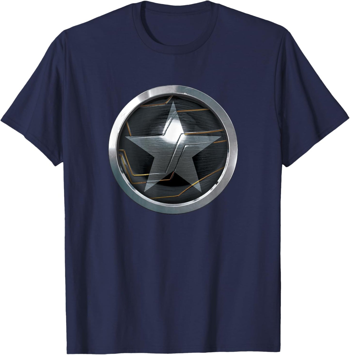 Marvel The Falcon and The Winter Soldier Bucky Shield Badge T-Shirt - T-Shirt | Navy