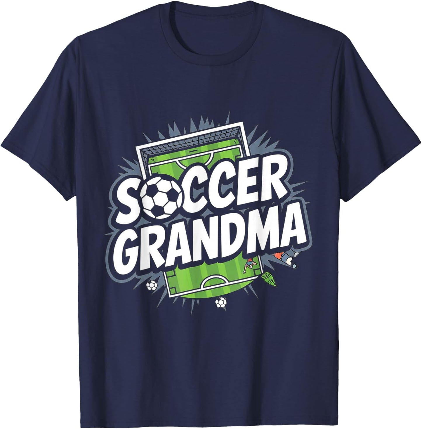Soccer Grandma Funny Soccer T-Shirt - T-Shirt | Navy
