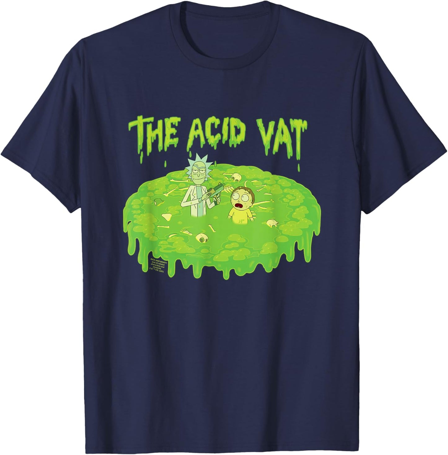 Rick and Morty The Acid Vat T-Shirt - T-Shirt | Navy