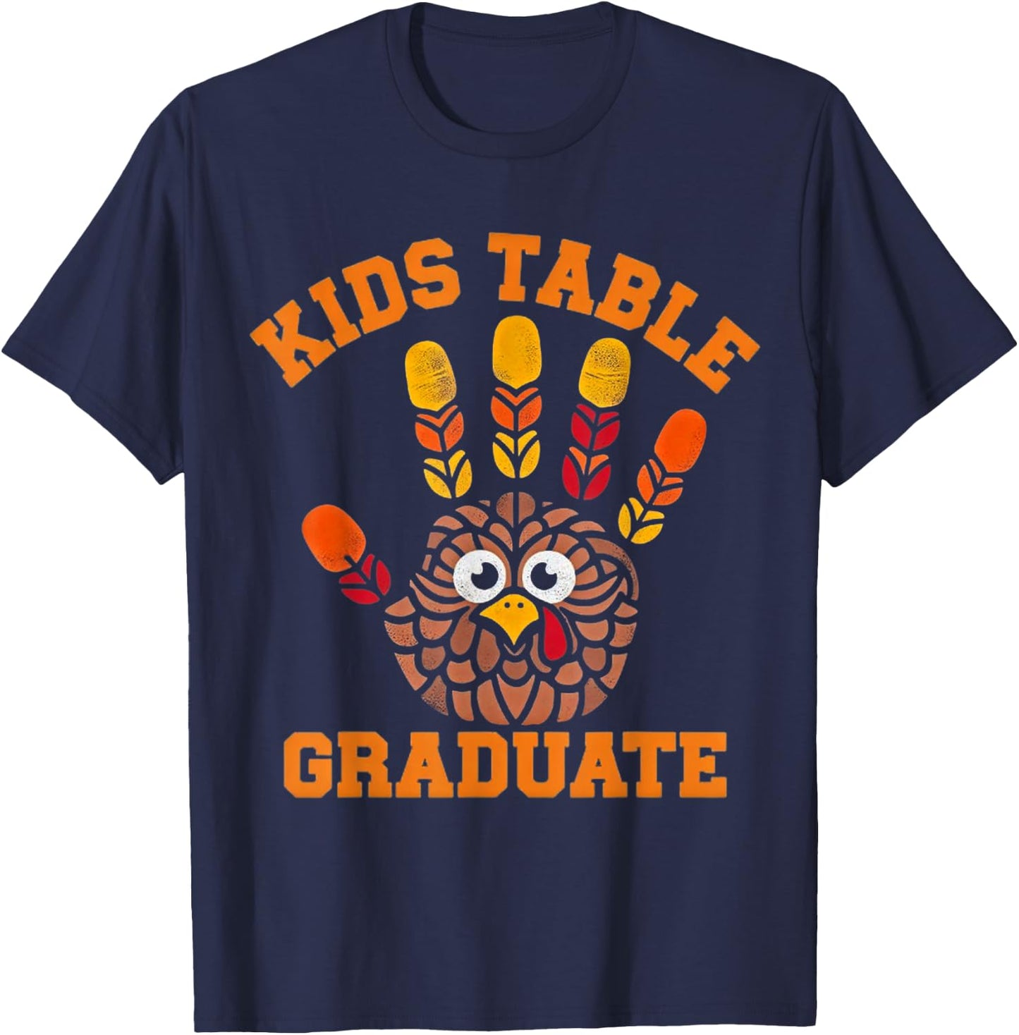 Kids Table Graduate Turkey Handprint T-Shirt - T-Shirt | Navy
