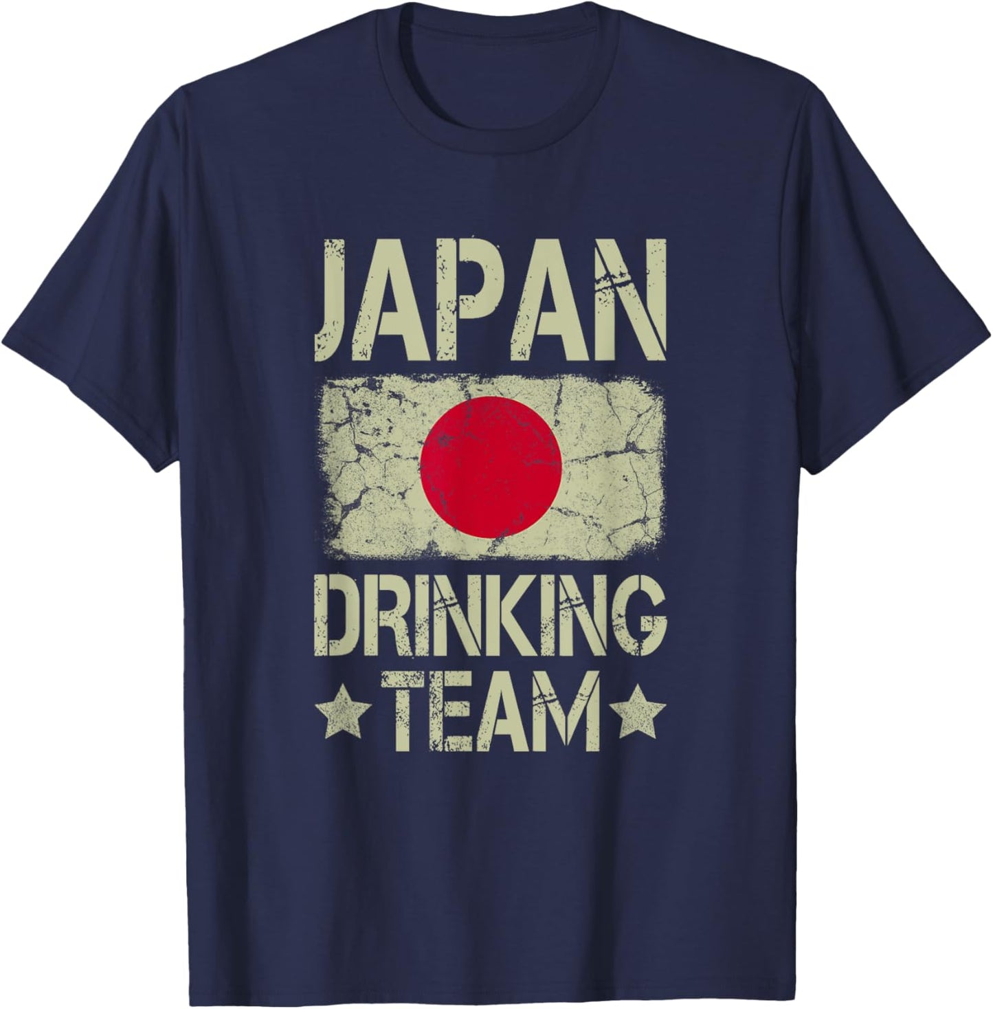 Japan Drinking Team Japanese Flag Funny Drinking T-Shirt - T-Shirt | Navy