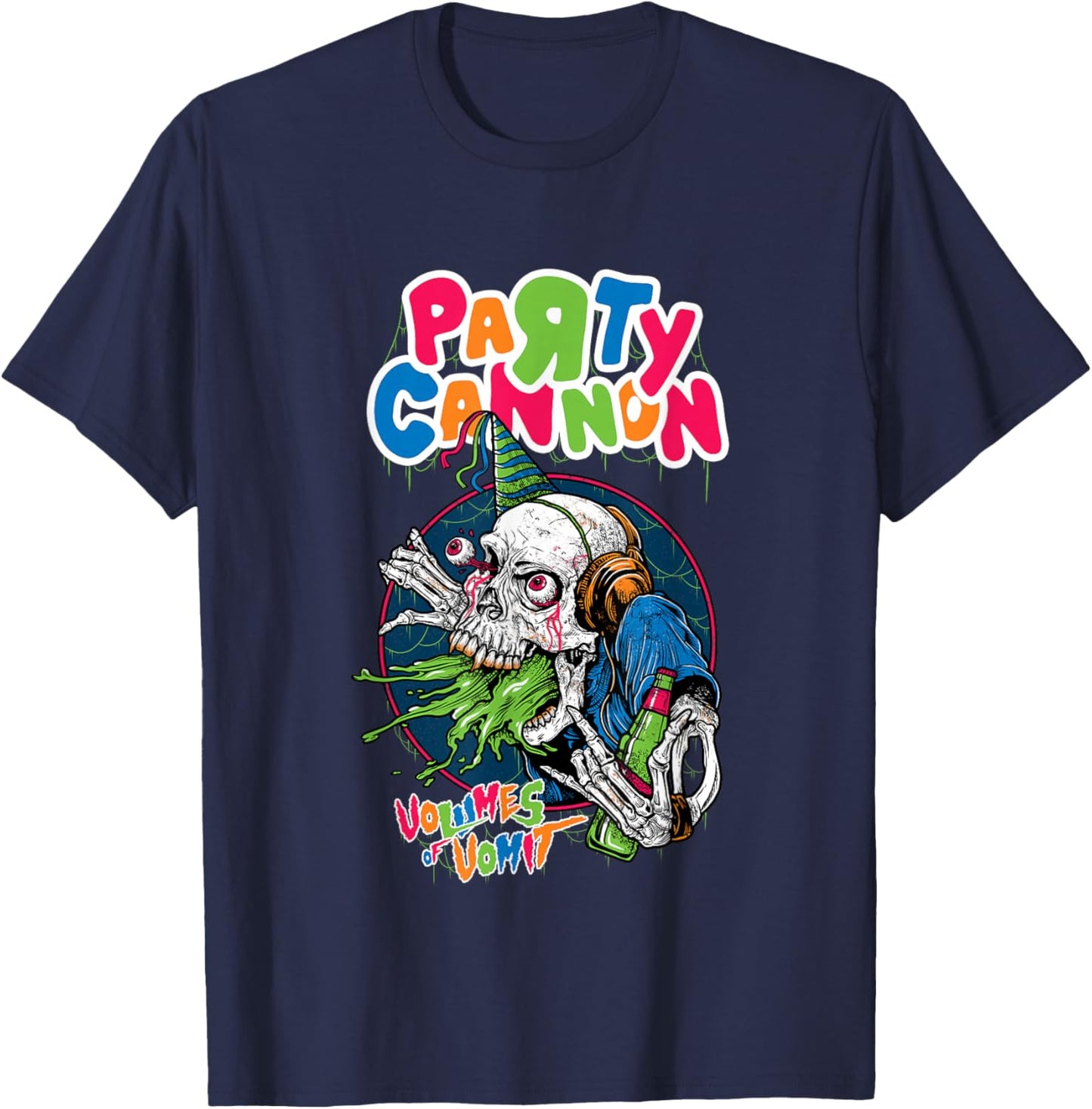 Partykanone Erbrechen T-Shirt - T-Shirt | Navy