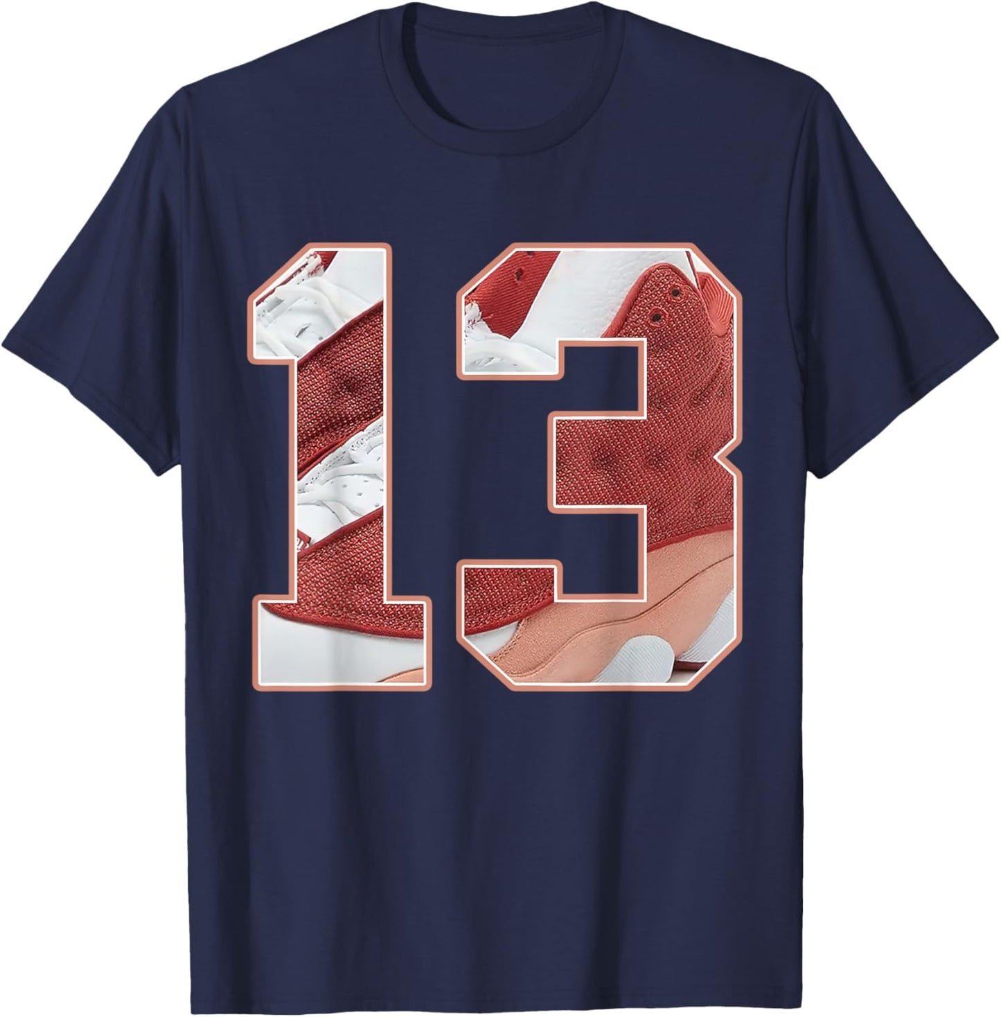 Number 13 Dune Red 13s Matching Women T-Shirt - T-Shirt | Navy