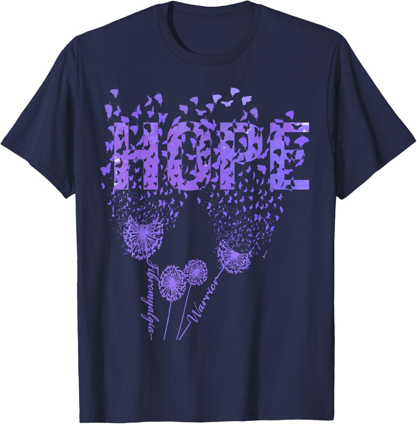 Fibromyalgia Awareness T-Shirt - T-Shirt | Navy