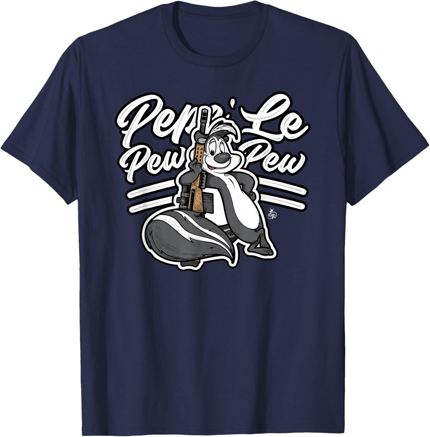 Pepe Le PewPew Fifty Cal M8A1 Barrett Rifle T-Shirt - T-Shirt | Navy