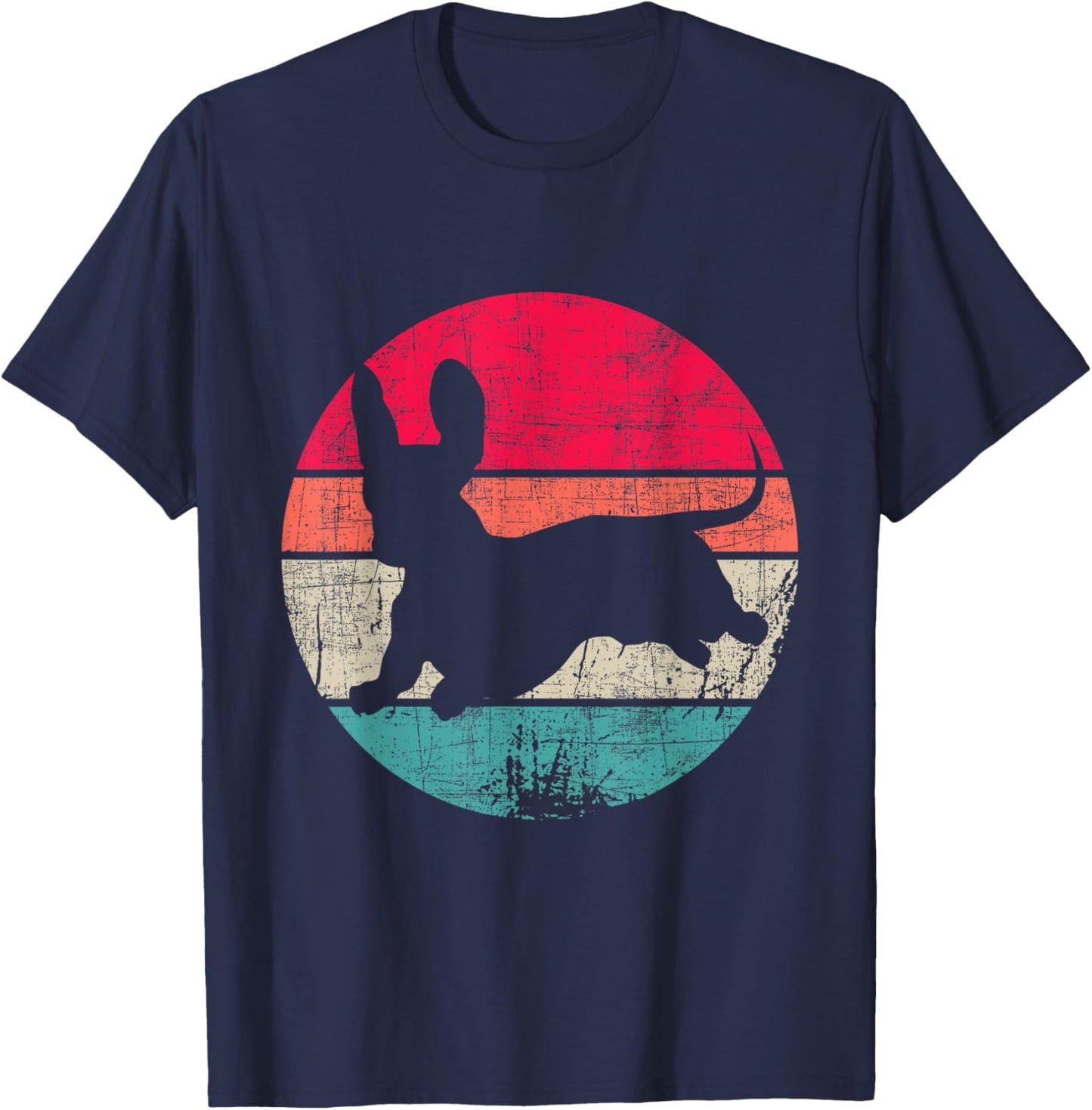Retro Vintage Dachshund - Dog Trainer 60s 70s Animal Breeder Men Women Girls Kids T-Shirt - T-Shirt | Navy