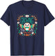 Pokemon - Rowlet Growing Your Wings Takes Time -Adults , Black, Small, Short Sleeve T-Shirt - T-Shirt | Navy