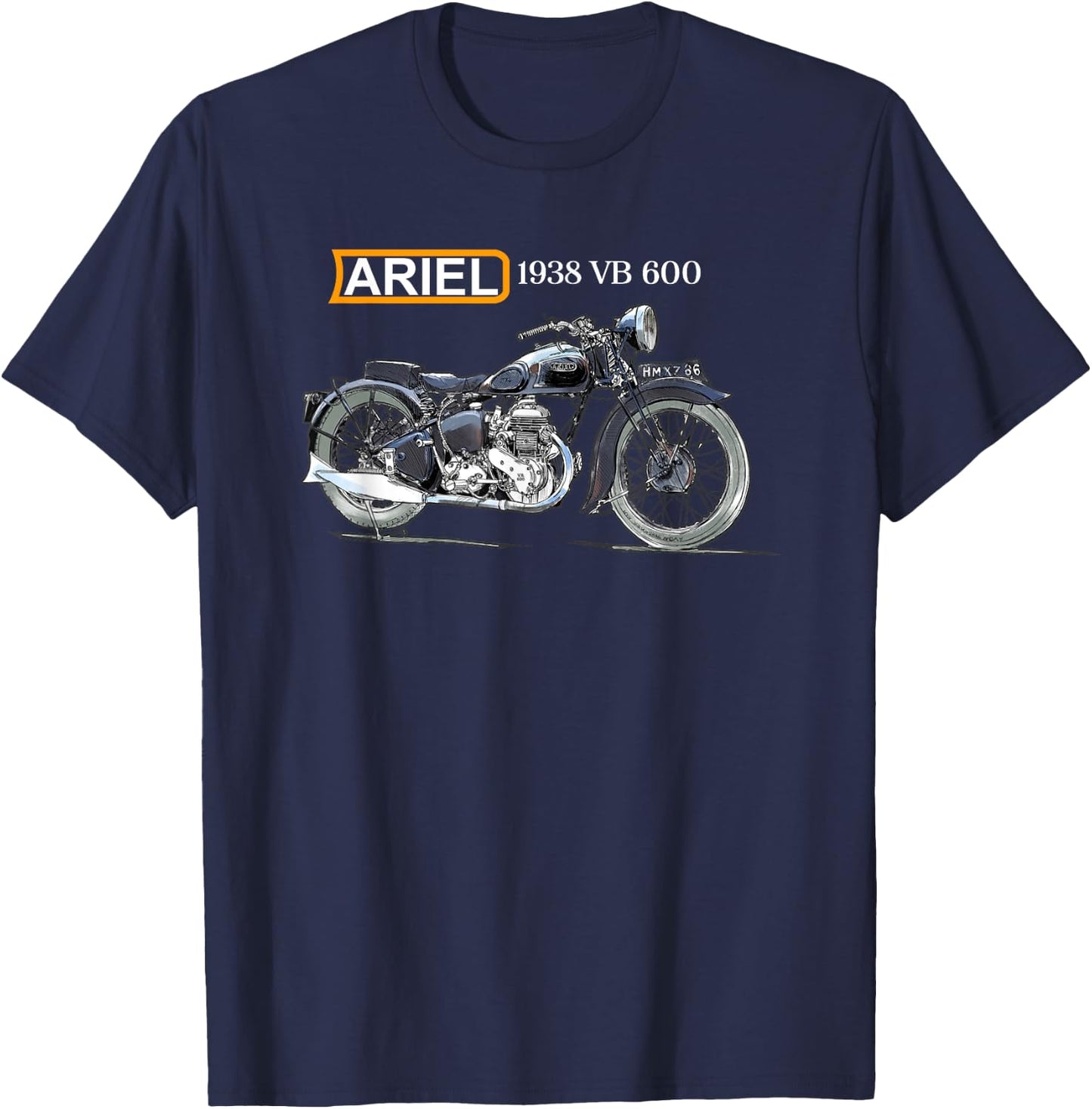 Ariel VB 600 Classic Motorcycle T-Shirt - T-Shirt | Navy