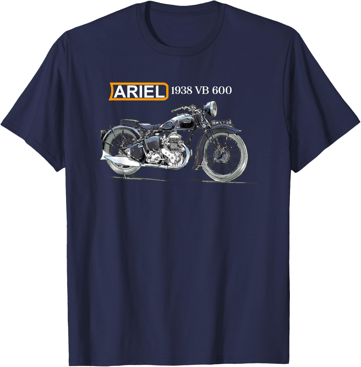 Ariel VB 600 Classic Motorcycle T-Shirt - T-Shirt | Navy