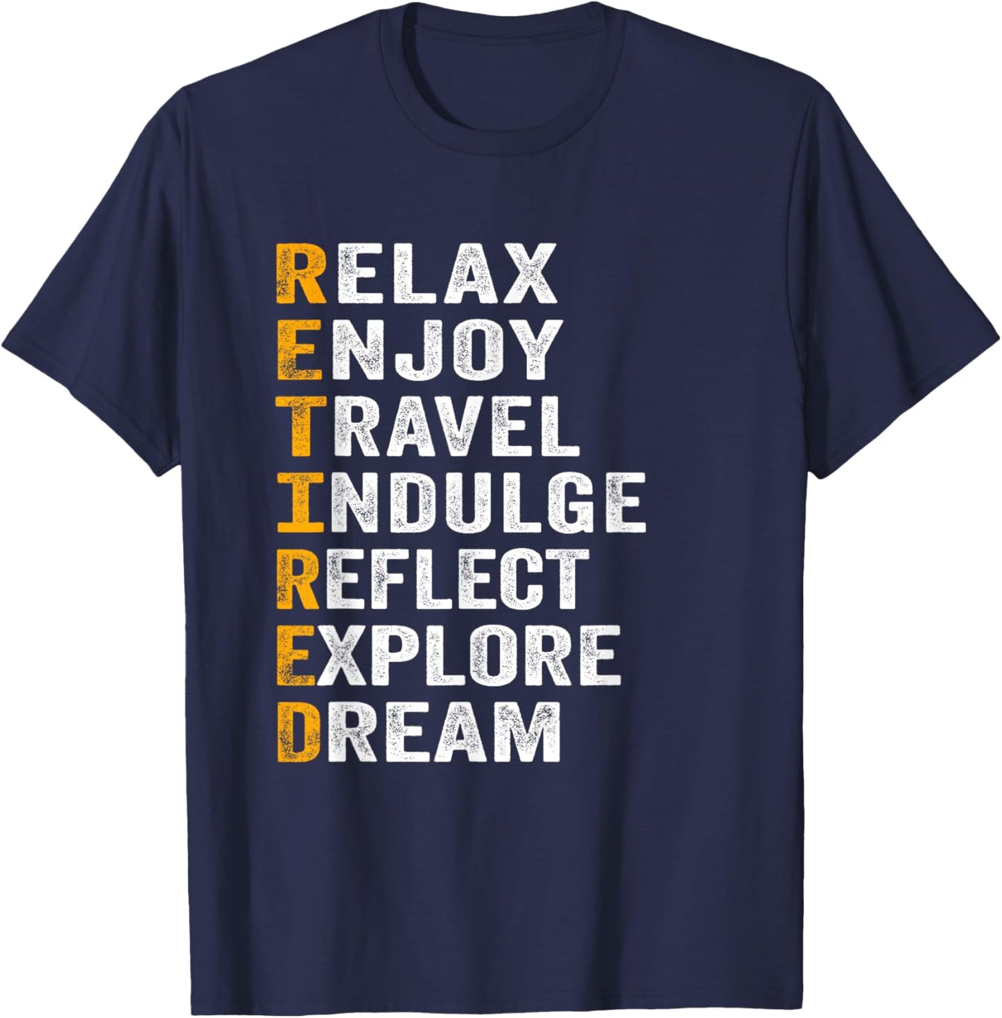 Retired Letters Meanings, Funny Retirement T-Shirt - T-Shirt | Navy