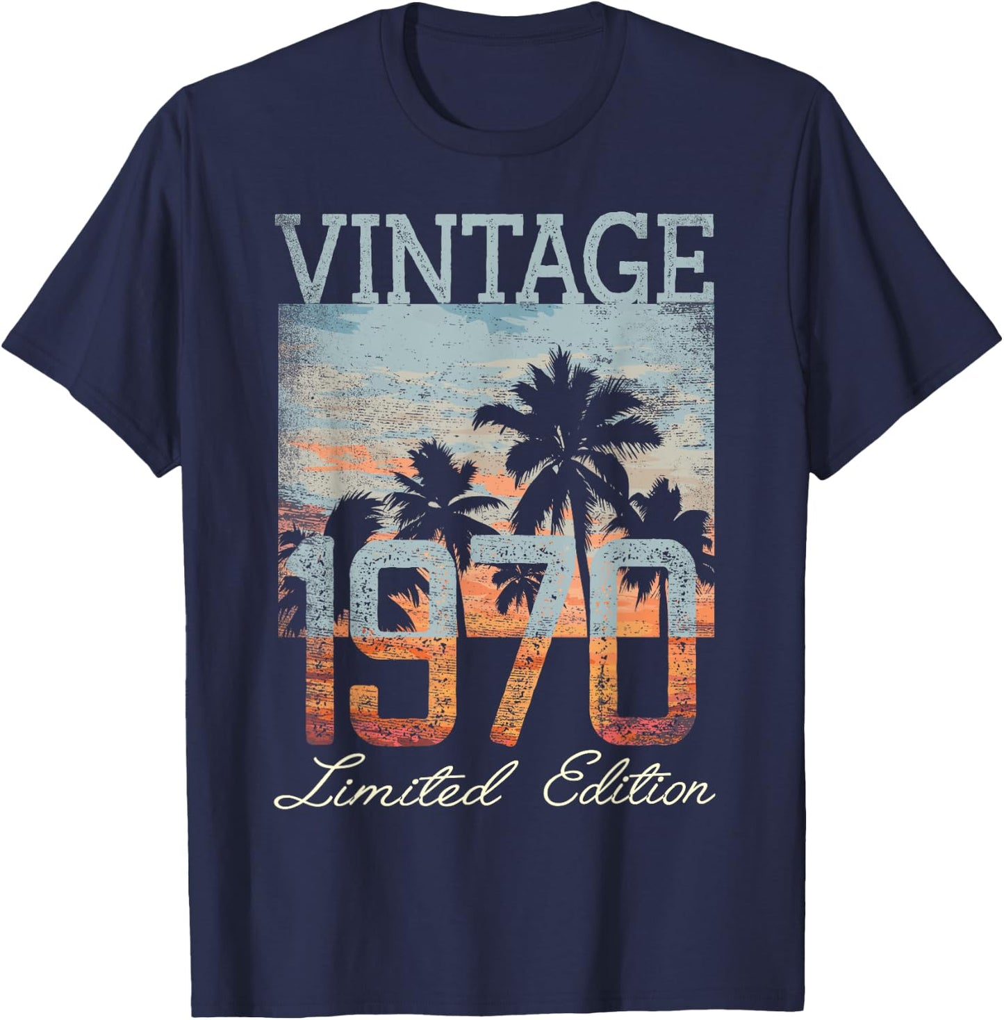 Vintage 1970 Limited Edition 55th Birthday 55 Year Old Gifts T-Shirt - T-Shirt | Navy