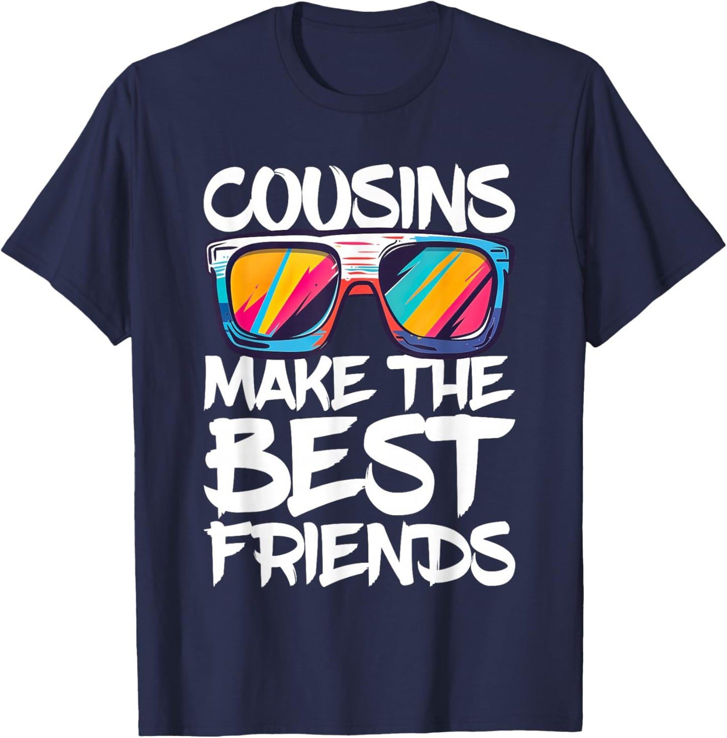 Cousins Make The Best Friends Shirt Boy Girl Cousin Crew T-Shirt - T-Shirt | Navy