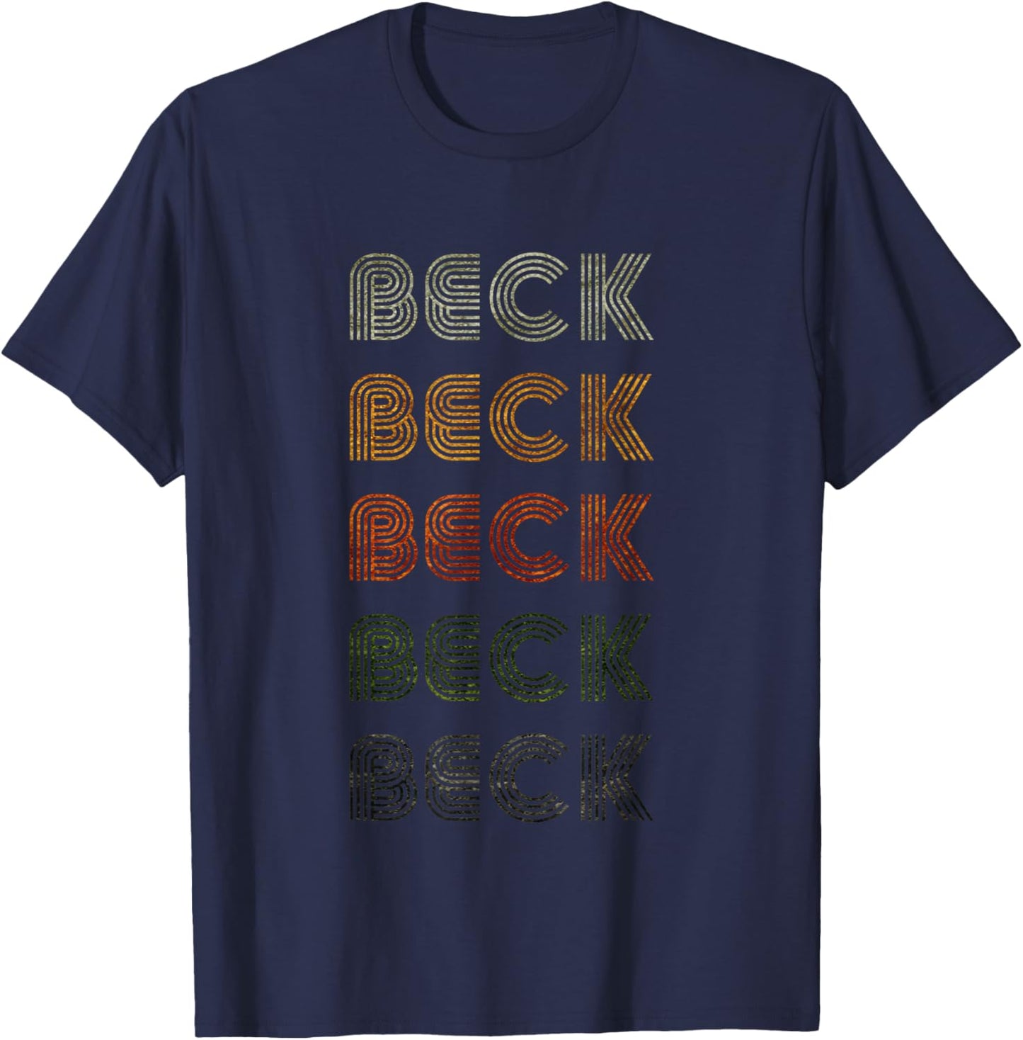Love Heart Beck Grunge Vintage Style Black Beck T-Shirt - T-Shirt | Navy