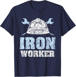 Ironworker Steel Construction Engineer Steel Construction Iron Worker T-Shirt - T-Shirt | Navy