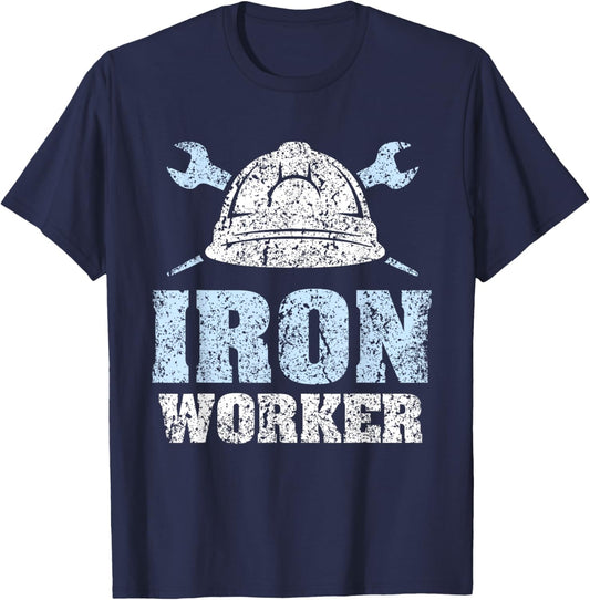 Ironworker Steel Construction Engineer Steel Construction Iron Worker T-Shirt - T-Shirt | Navy