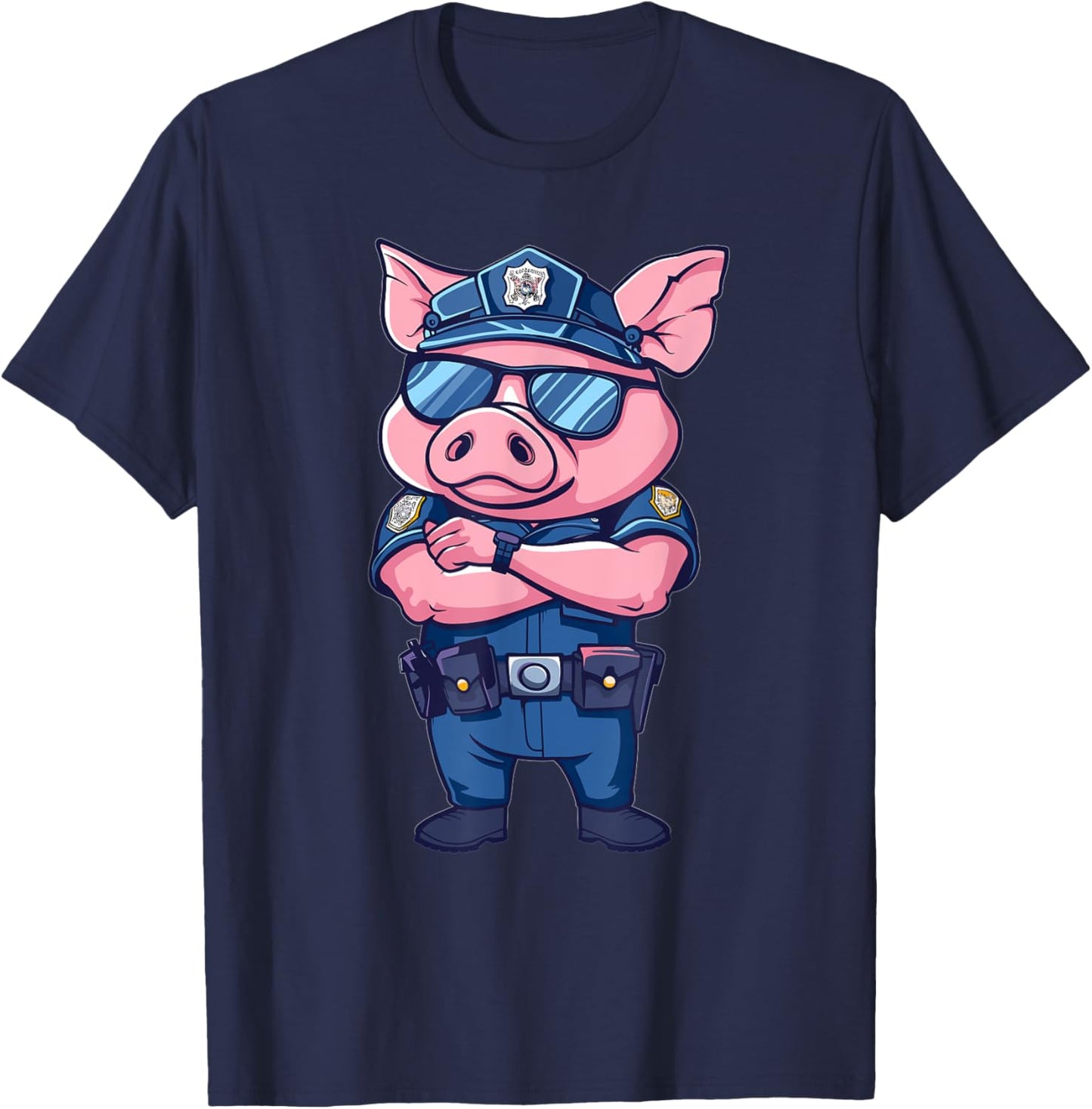 Kids Police Pig T-Shirt - T-Shirt | Navy