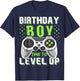 Level Up Birthday Boy Video Game - Classic Fit, Black, Kids Party Gift T-Shirt - T-Shirt | Navy