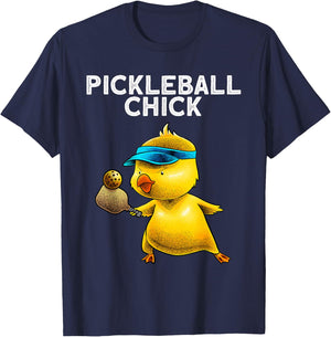 Unique Pickleball Design Girls Pickle Ball Player T-Shirt - T-Shirt | Navy