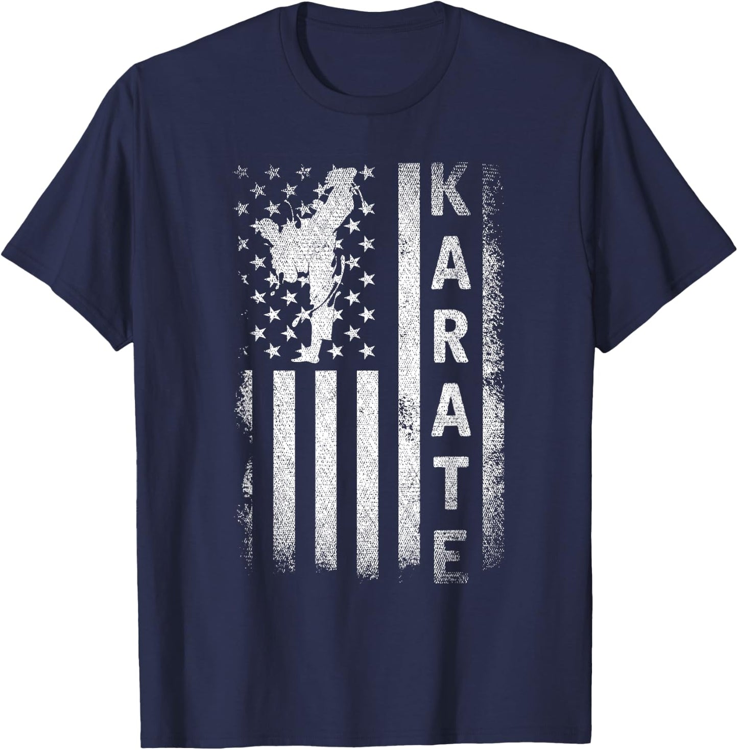 America Flag Japan Martial Arts Ninja Gift Karate T-Shirt - T-Shirt | Navy