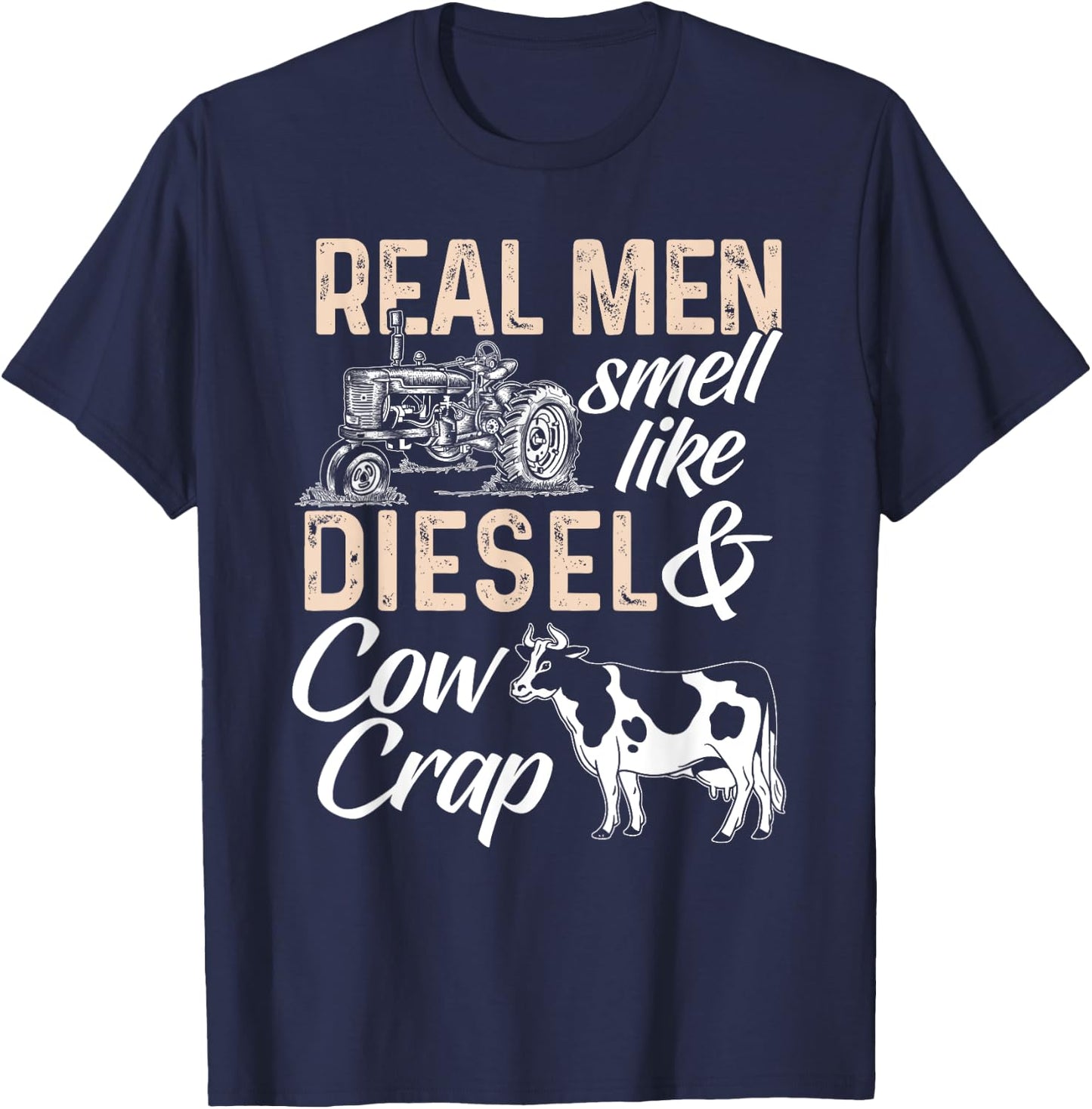 Funny Farmer Shirt Men Tractor Boys Tractor Lover Rancher T-Shirt - T-Shirt | Navy