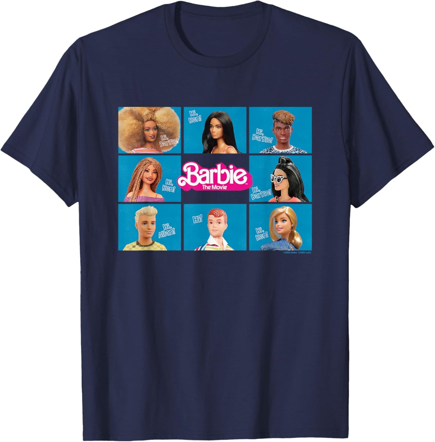 Barbie The Movie - Grid T-Shirt - T-Shirt | Navy