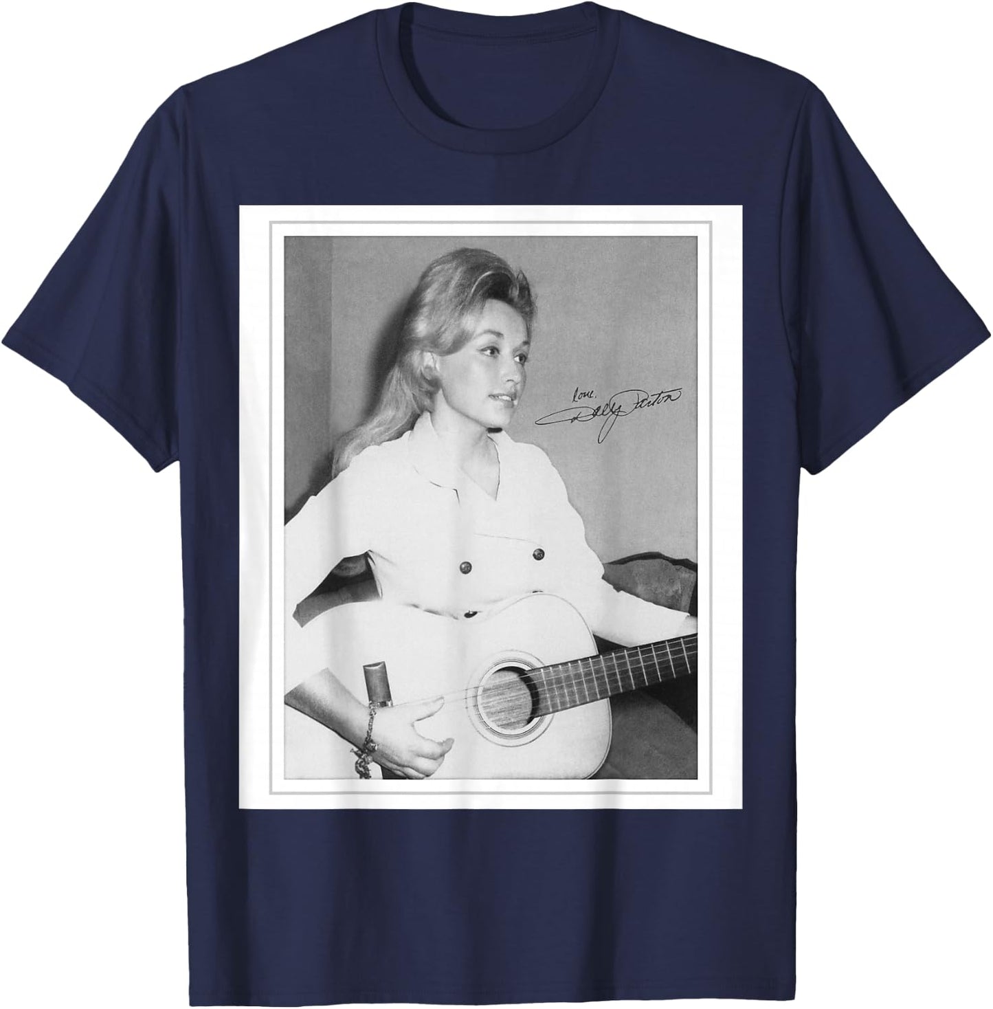 Dolly Parton Vintage Polaroid Small T-Shirt - T-Shirt | Navy