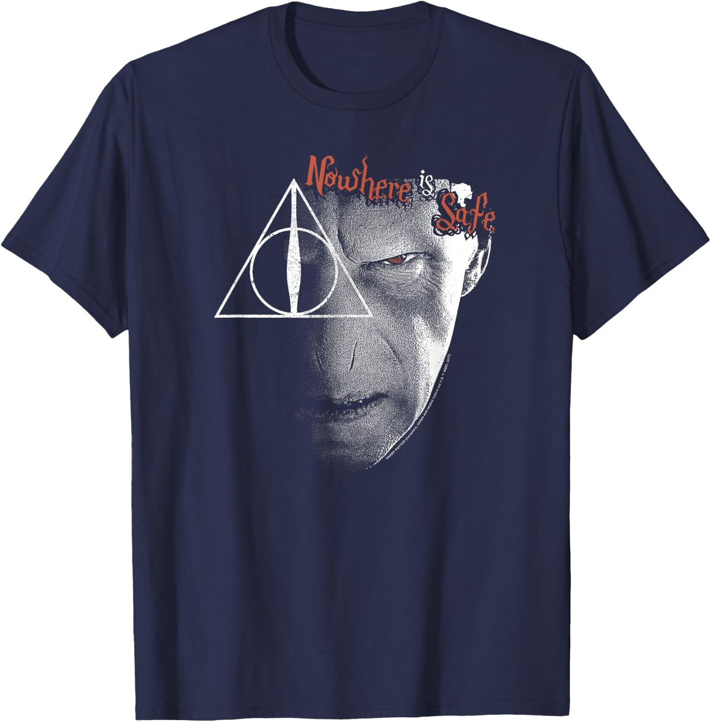 Harry Potter Voldemort Nowhere Is Safe T-Shirt - T-Shirt | Navy