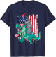 Fourth of July Funny Statue of Liberty Riding Dinosaur T-Rex T-Shirt - T-Shirt | Navy