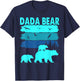 Dada Bear 2 Cubs Daddy of Twin Family Matching Father's Day T-Shirt - T-Shirt | Navy