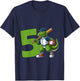 Dinosaur 5 Years Baseball 5th Birthday T-Shirt - T-Shirt | Navy