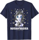 Schizophrenia Awareness Month Silver Ribbon Unicorn T-Shirt - T-Shirt | Navy