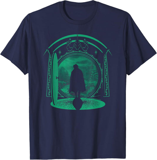 The Lord of the Rings Open Door For Adventure Silhouette T-Shirt - T-Shirt | Navy