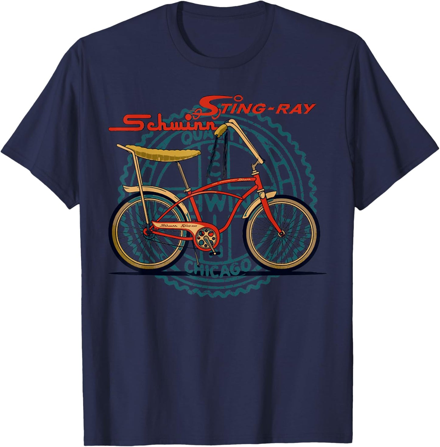 Vintage Stingray Krate Retro Funny Bicycle Lovers Cyclist T-Shirt - T-Shirt | Navy