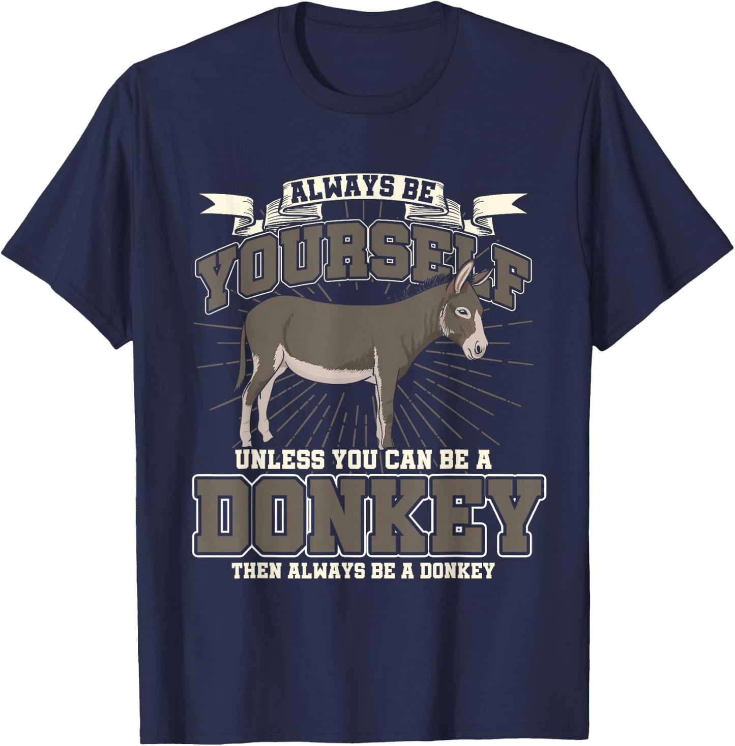 Funny Gift Farmers Farm Animals Donkey T-Shirt - T-Shirt | Navy